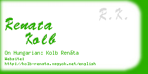 renata kolb business card